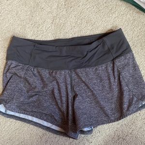Lululemon speed shorts - grey. Size 6
